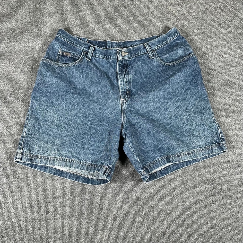 Riders Denim Shorts Womens Size 14 Blue Medium Wash Casual Mid Rise Jean Shorts
